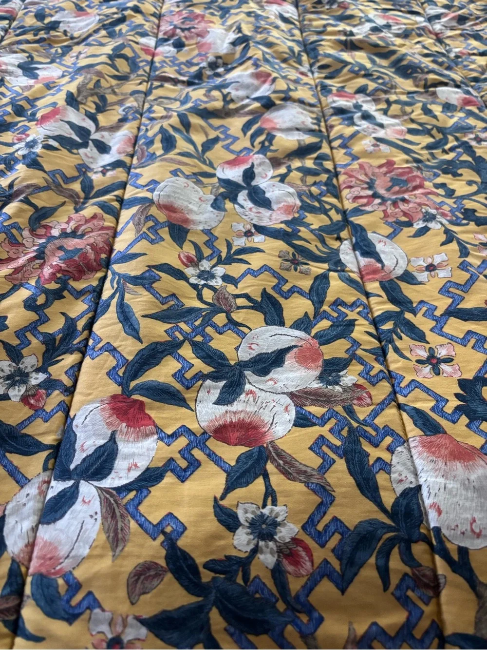Vintage Ralph Lauren King Size Comforter Rare Ginger Peach Pattern